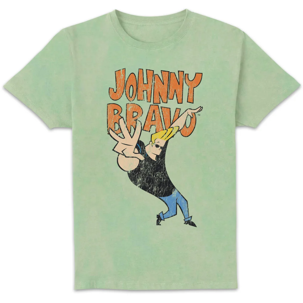 Cartoon Network Johnny Bravo Unisex T-Shirt - Mint Acid Wash - S Bild 1
