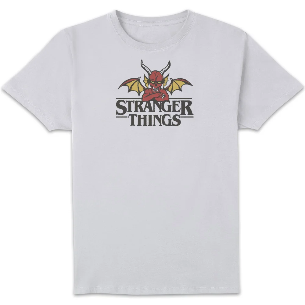 Stranger Things Hellfire Devil Unisex T-Shirt - White - S Bild 1