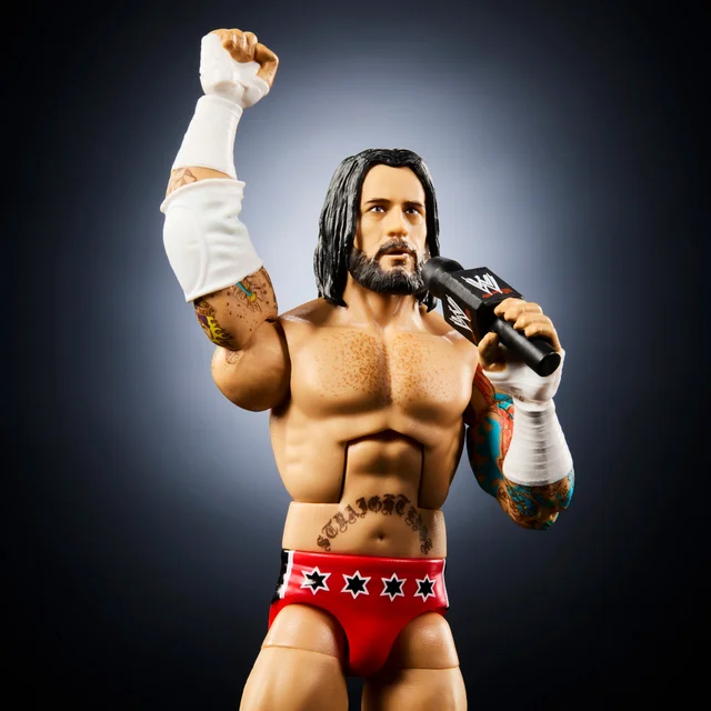 WWE Elite Collection Premium Live Event Royal Rumble CM Punk Action Figure Set (6")