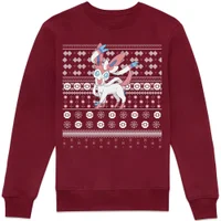 Pokémon Sylveon Christmas Sweatshirt - Burgundy
