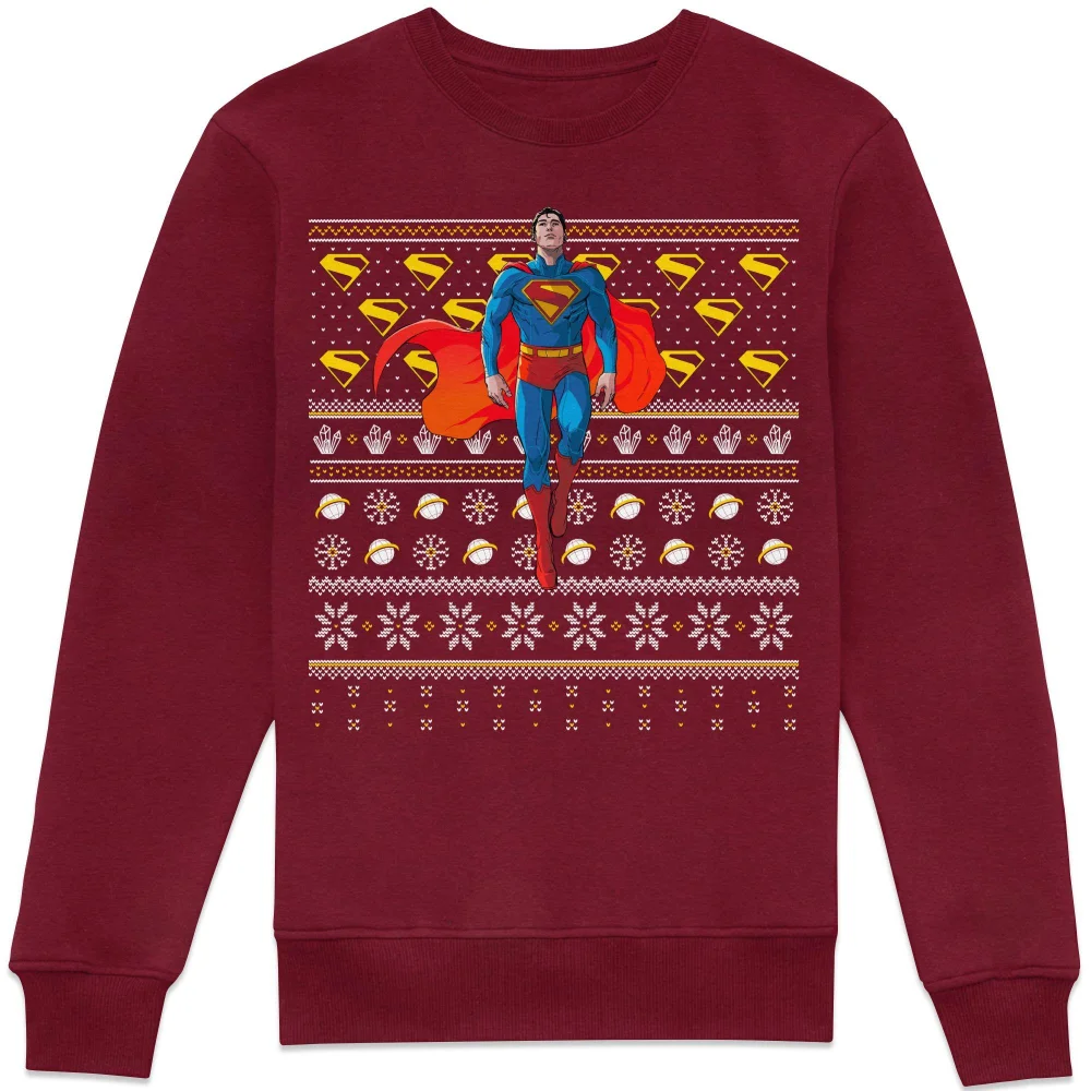 Superman Christmas Sweatshirt - Burgundy - XL Bild 1