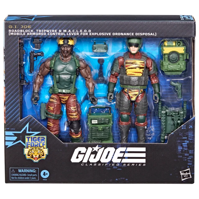 G.I. Joe Classified Series #126, Tiger Force Roadblock, Tripwire, & M.A.C.L.E.O.D., 6” Action Figures