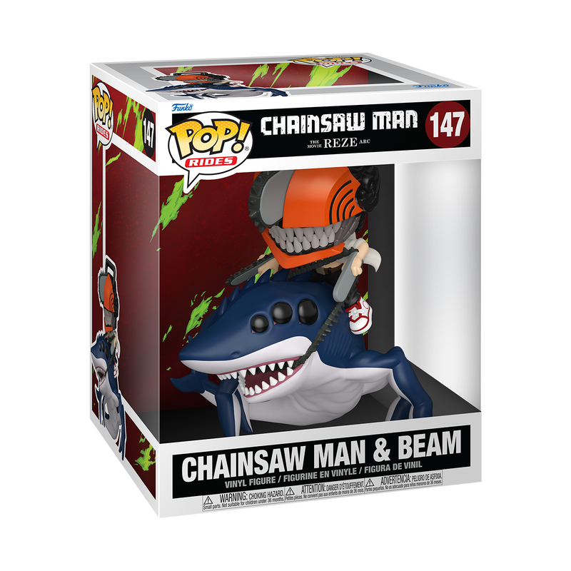 Pop! Ride Deluxe Chainsaw Man & Beam Funko POP Vinyl Bild 1