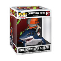 Pop! Ride Deluxe Chainsaw Man & Beam Funko POP Vinyl