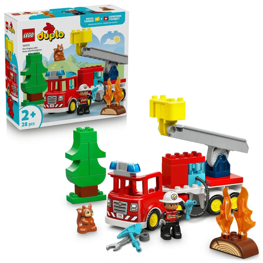 LEGO DUPLO Fire Engine with Hose and Firefighter Toy 10473 Bild 1