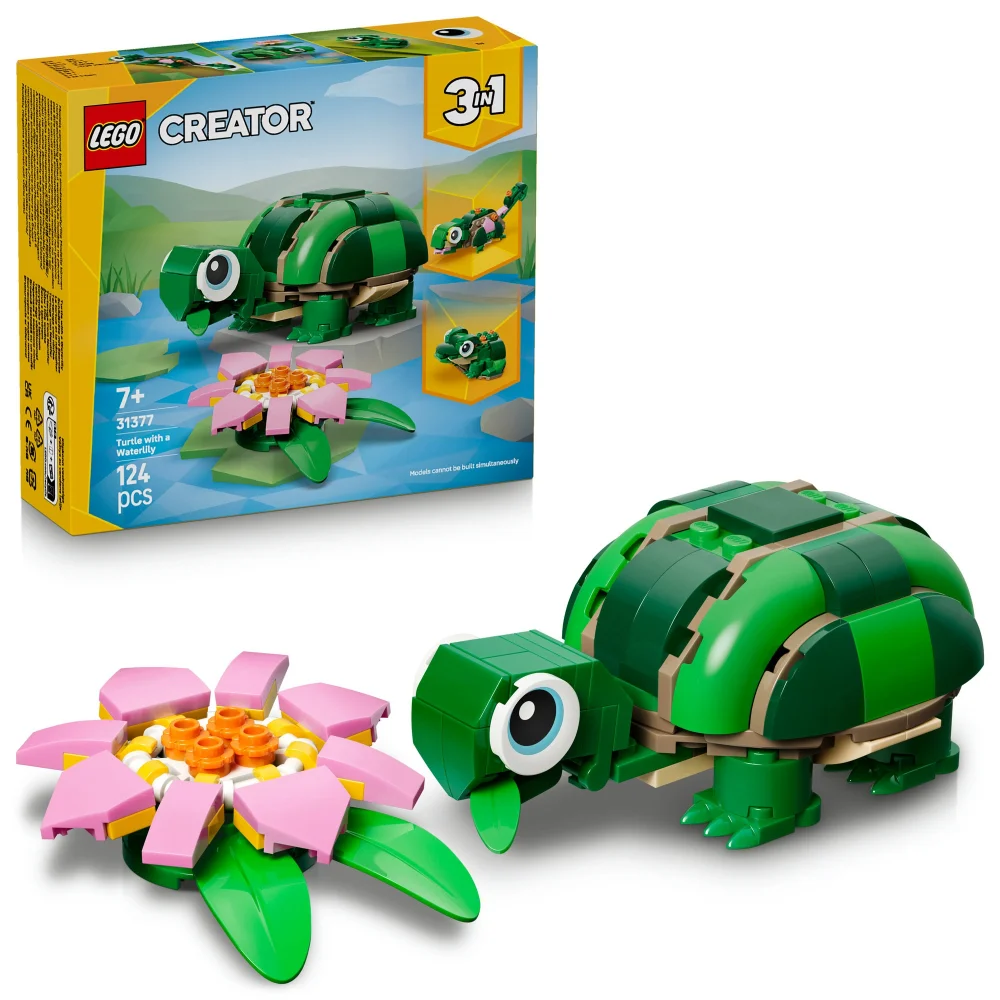 LEGO Creator 3in1 Turtle with a Water Lily Flower Toy 31377 Bild 1