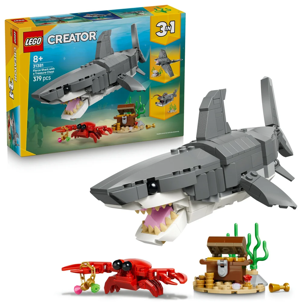 LEGO Creator 3in1 Fierce Shark with a Treasure Chest 31381 Bild 1