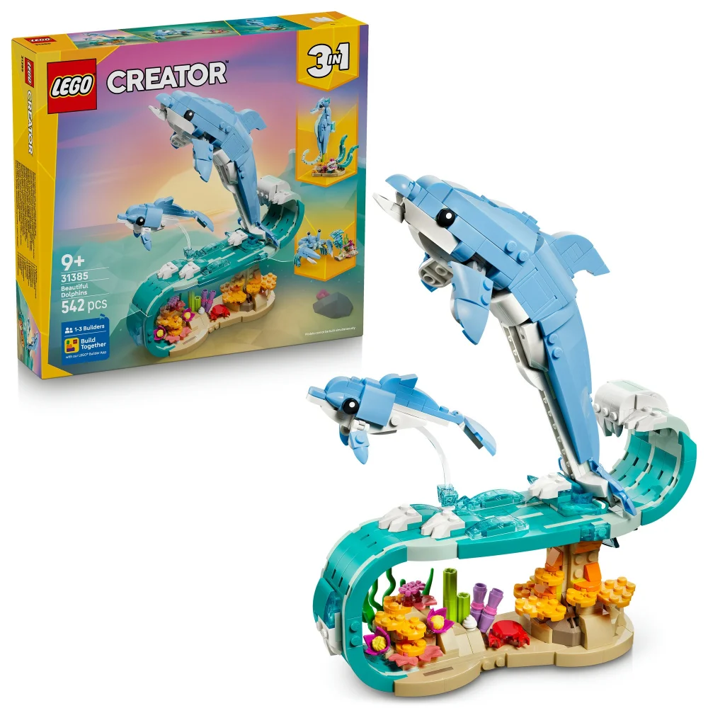 LEGO Creator 3in1 Sea Animals: Beautiful Dolphins Toy 31385 Bild 1