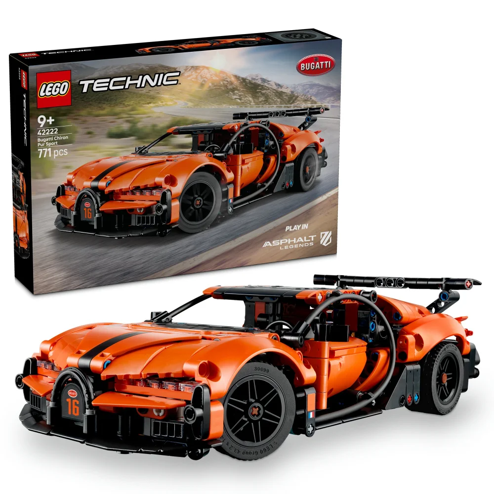 LEGO Technic Bugatti Chiron Pur Sport Hypercar Toy 42222 Bild 1