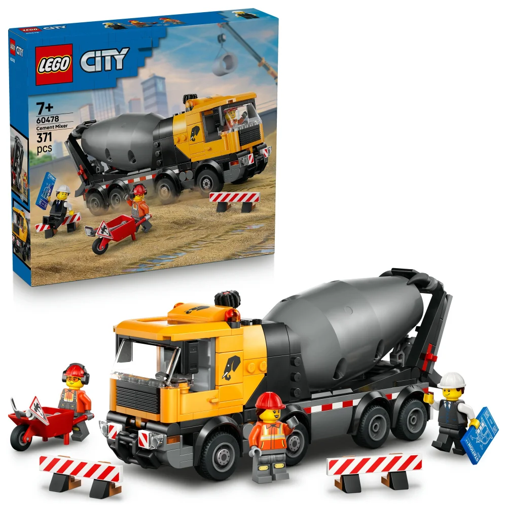 LEGO City Cement Mixer Construction Toy for Kids 60478 Bild 1