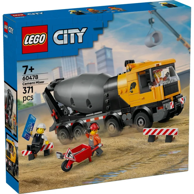 LEGO City Cement Mixer Construction Toy for Kids 60478