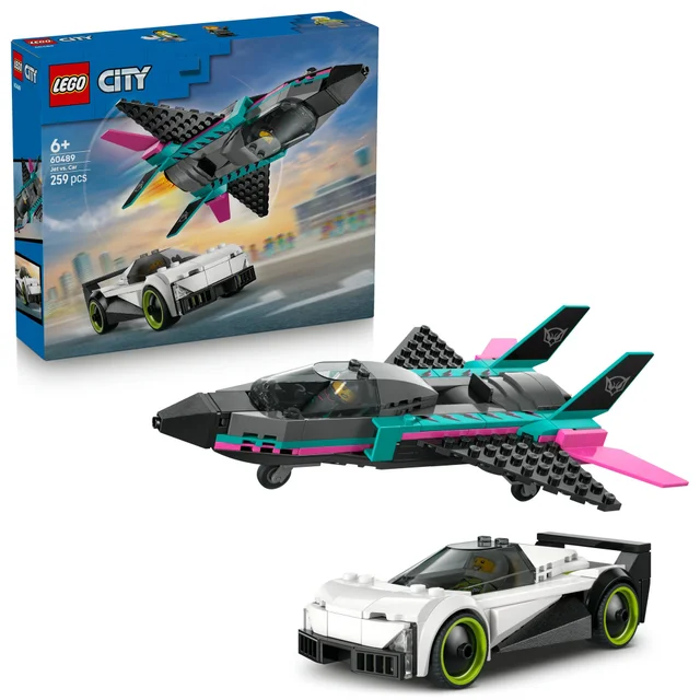 LEGO City Jet vs. Car Toy Cars and Jet Toy Playset 60489