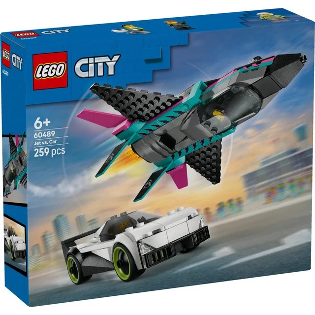LEGO City Jet vs. Car Toy Cars and Jet Toy Playset 60489