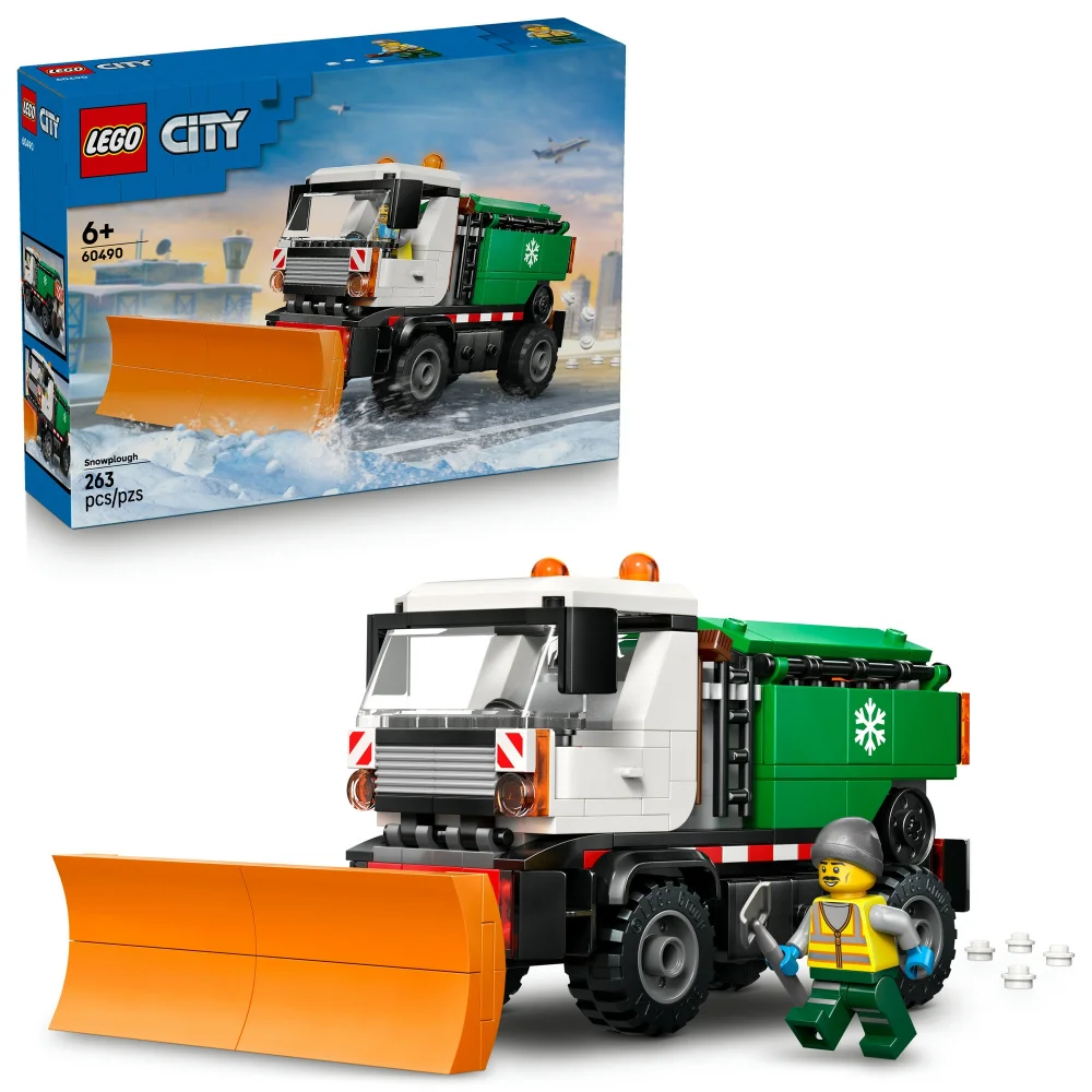 LEGO City Snowplough Truck Toy Vehicle with Minifigure 60490 Bild 1