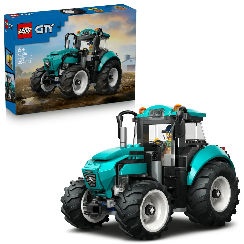LEGO City Tractor Farm Toy Building Set and Minifigure 60498 Bild 1