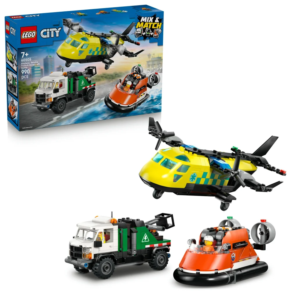 LEGO City Airplane, Service Truck & Hovercraft Remix 60505 Bild 1