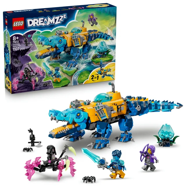 LEGO DREAMZzz 2in1 Crocodile Submarine Toy for Kids 71512