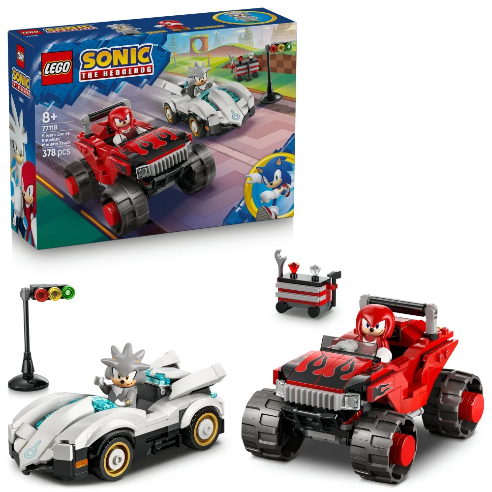 LEGO Sonic the Hedgehog Silver’s Car vs. Knuckles’ Monster Truck 77118 Bild 1