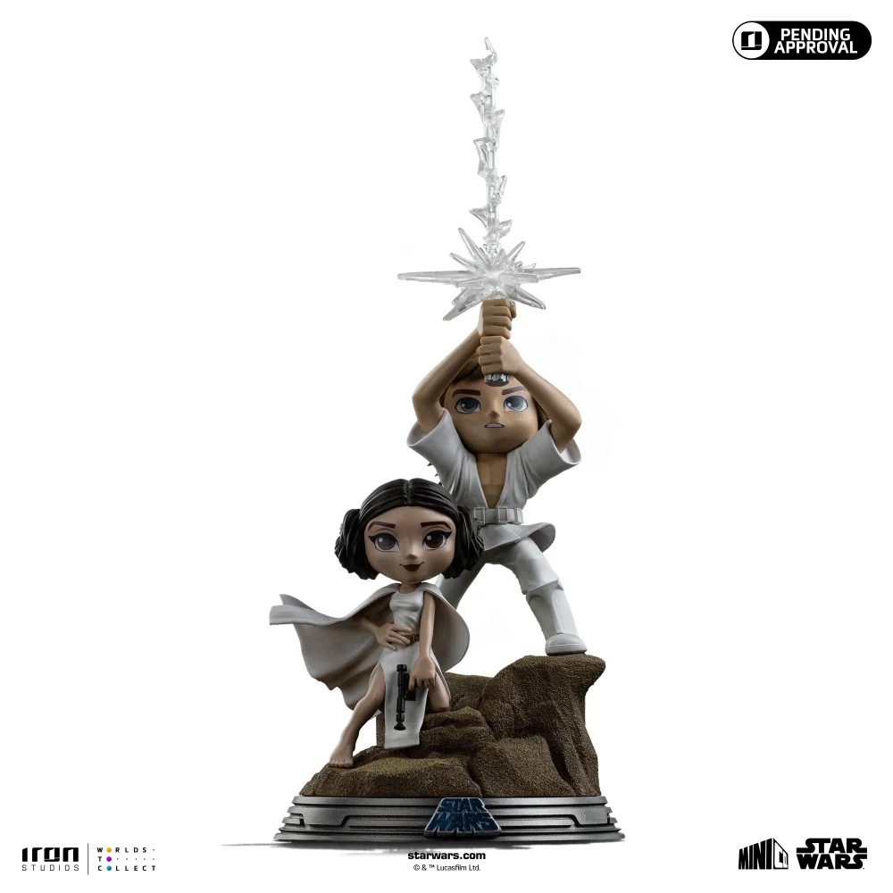 Iron Studios Star Wars MiniCo Luke and Leia Figure Bild 1