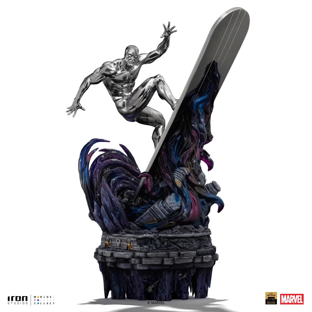 Iron Studios Marvel Infinity Gauntlet Diorama Art Scale 1/10 Silver Surfer Deluxe Figure Bild 1