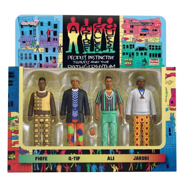Super7 A Tribe Called Quest ReAction Figures Wave 1 - People's Instinctive Travels and the Paths of Rhythm (4-Pack)