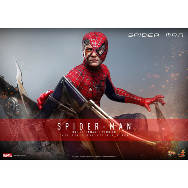 Hot Toys 1/6 Spider-Man Battle Damaged - Spider-Man Figure