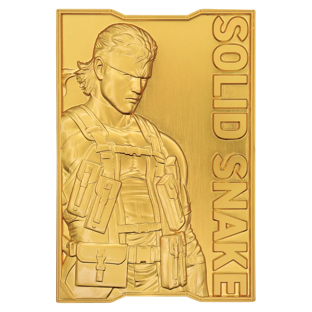 Metal Gear Solid 2 24k Gold Plated Snake Ingot Bild 1