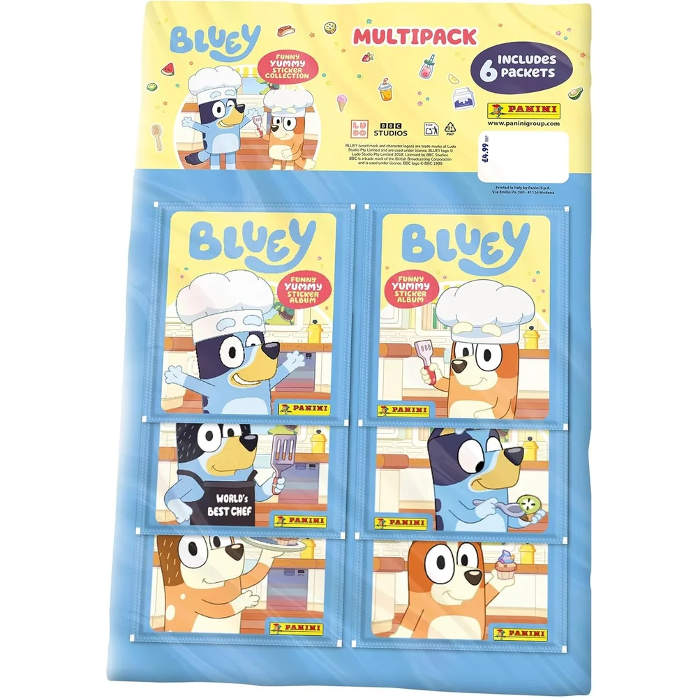 Panini Bluey Funny Yummy Sticker Collection Multipack Bild 1
