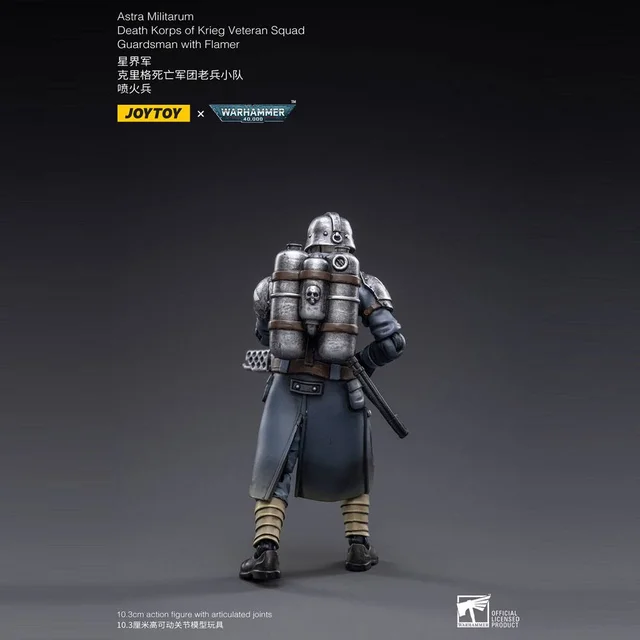 Warhammer 40k Action Figure 1/18 Death Korps of Krieg Veteran Squad Guardsman with Flamer 10 cm