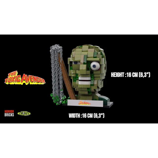 The Toxic Avenger Brick Bust - Limited First Edition By Horror Bricks