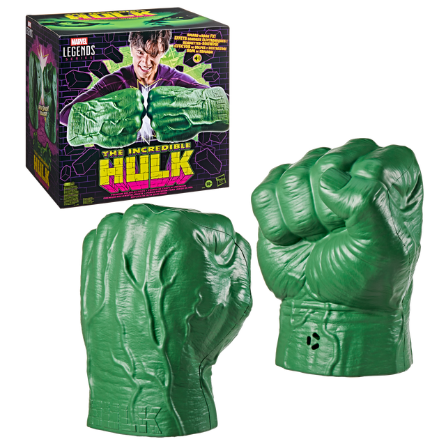 Marvel Legends Series Incredible Hulk Premium Roleplay Fists with Smash 'N Bash Sound FX, Collectibles for Adults