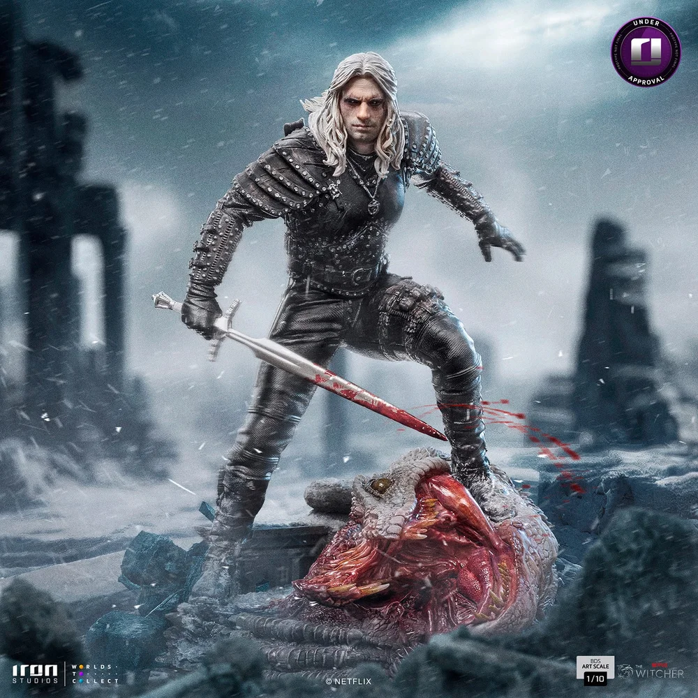 Iron Studios The Witcher Netflix Geralt of Rivia BDS Art Scale Statue Bild 1