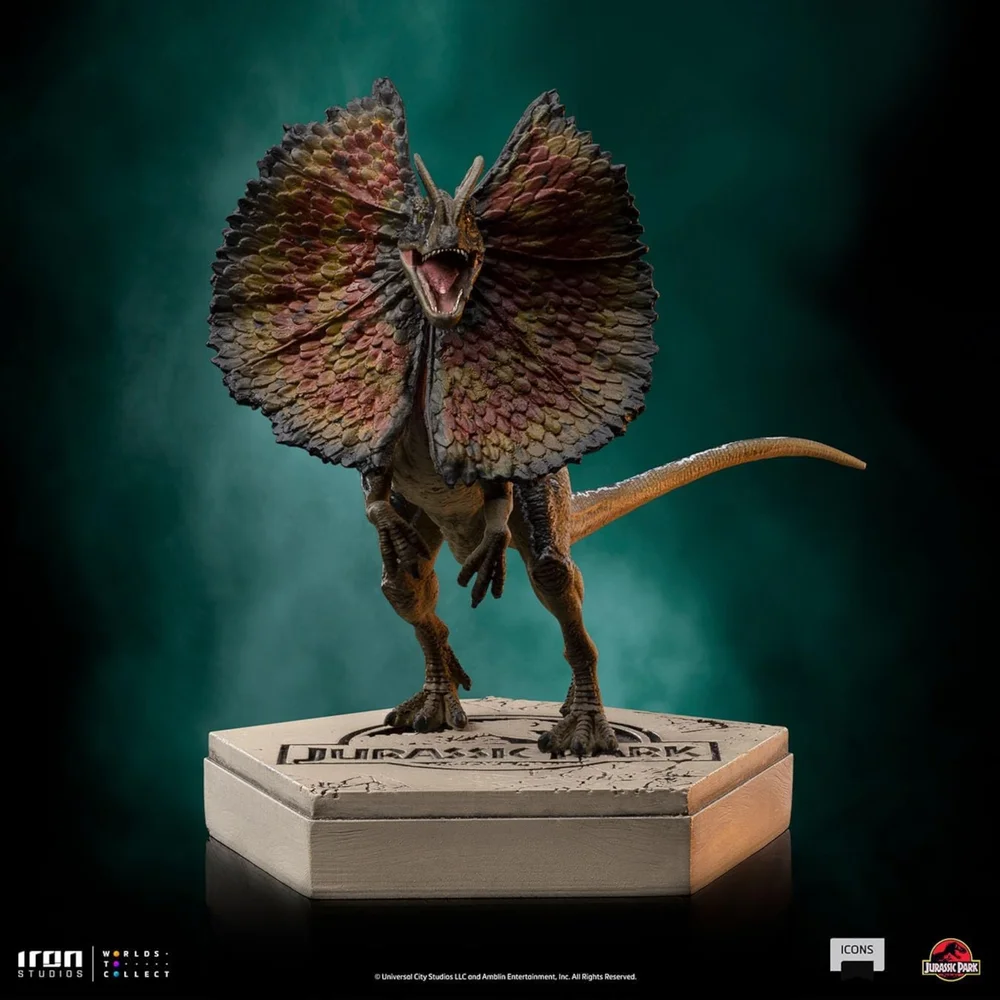 Iron Studios Jurassic Park Dilophosaurus Icons Statue Bild 1