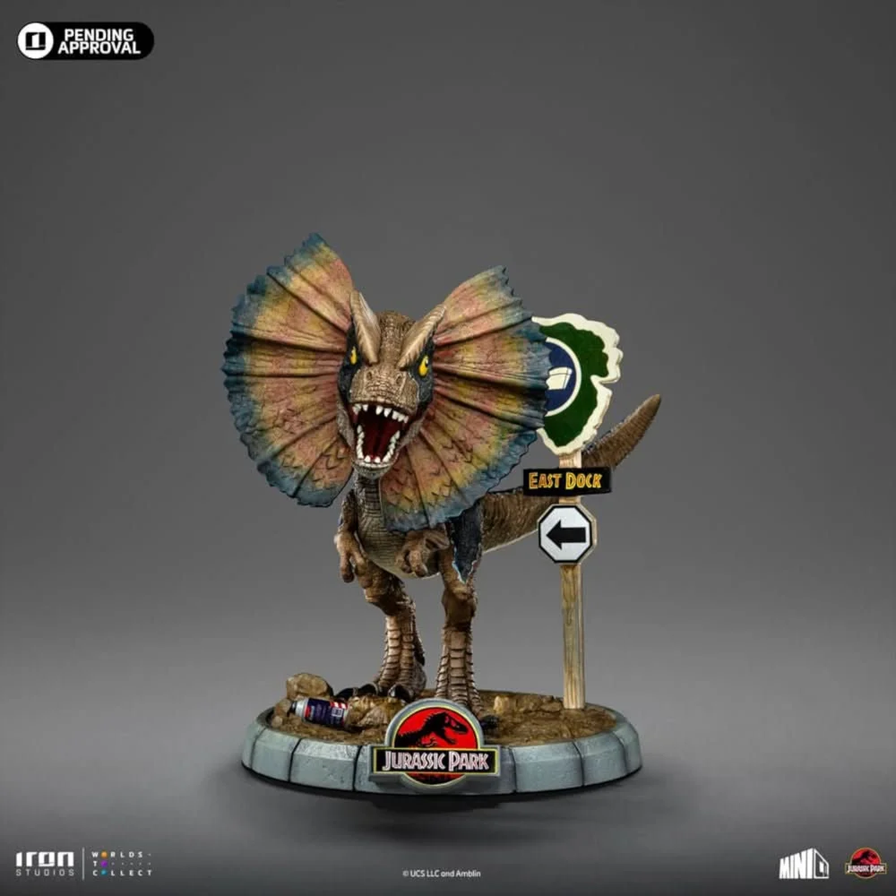 Iron Studios Jurassic Park Dilophosaurus Minico Figure Bild 1