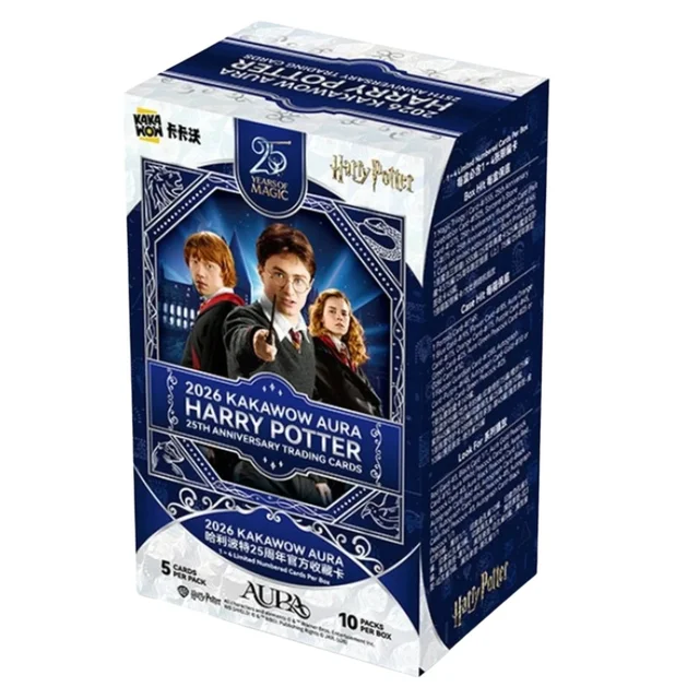2026 Kakawow Aura Harry Potter 25th Anniversary Trading Cards Hobby Box Case (10 Boxes)