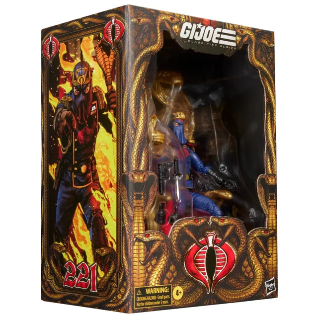 G.I. Joe Classified Series #221, Cobra Commander in dress uniform, Collectible 15 cm Action Figure Set with 9 Accessories