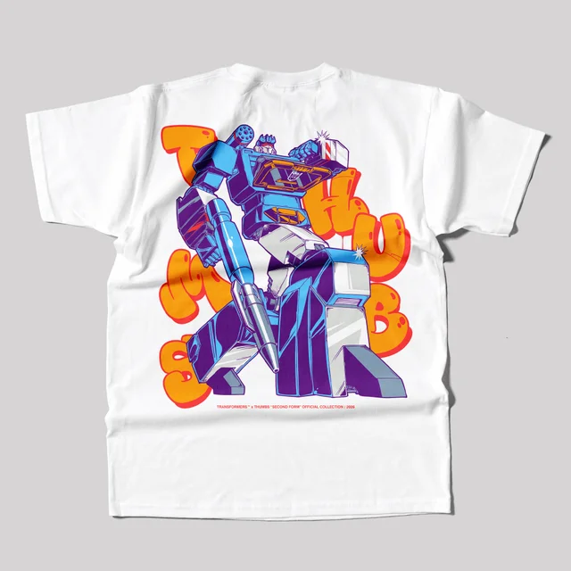 Transformers x THUMBS Soundwave Aerosol T-Shirt White