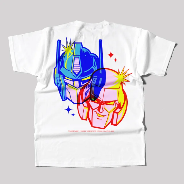 Transformers x THUMBS 3D Overlay T-Shirt White