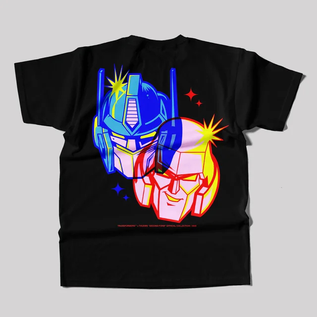 Transformers x THUMBS 3D Overlay T-Shirt Black