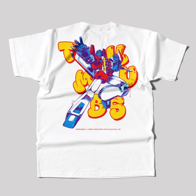 Transformers x THUMBS Starscream Aerosol T-Shirt White