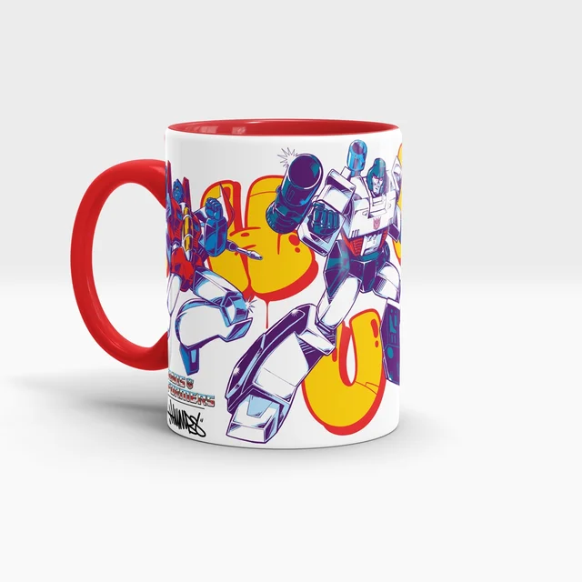 Transformers x THUMBS Decepticons Mainframe Conrast Handle Mug - Red