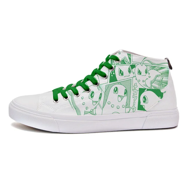 Pokemon Chikorita Green Manga Panel High Top