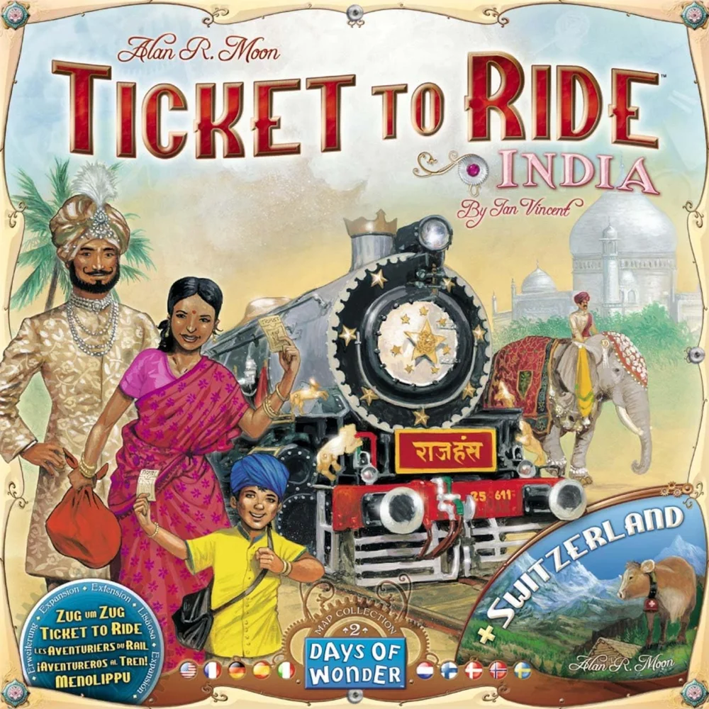 Ticket To Ride Family Board Game India & Switzerland Map Collection Expansion Bild 1
