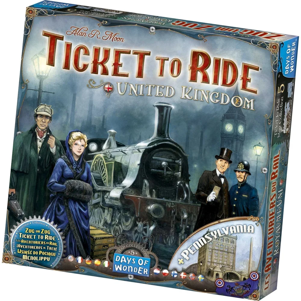 Ticket To Ride Family Board Game United Kingdom & Pennsylvania Map Collection Expansion Bild 1