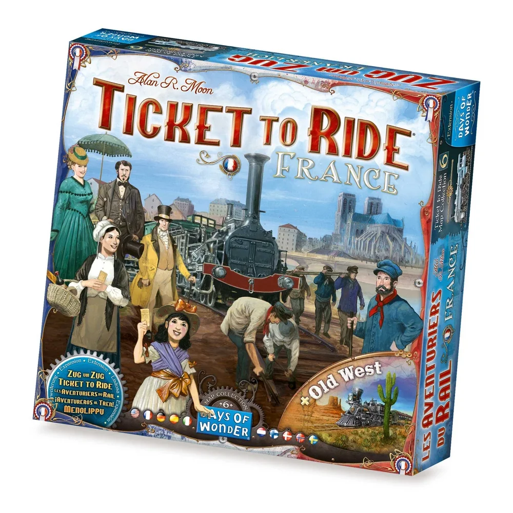 Ticket To Ride Family Board Game France & Old West Map Collection Expansion Bild 1