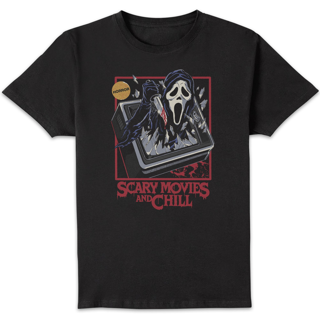 Ghost Face & Steven Rhodes - Scary Movies And Chill T-Shirt Black