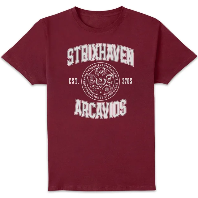 Magic the Gathering Strixhaven Stamp T-Shirt Burgundy