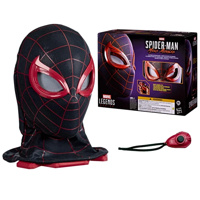Marvel Legends Series Spider-Man: Miles Morales Electronic Expressive Mask, Premium Interactive Role-play Gear for Adults