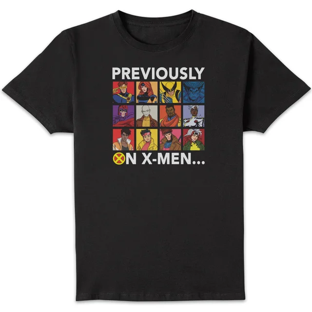 X-Men Previously On X-Men T-Shirt Black