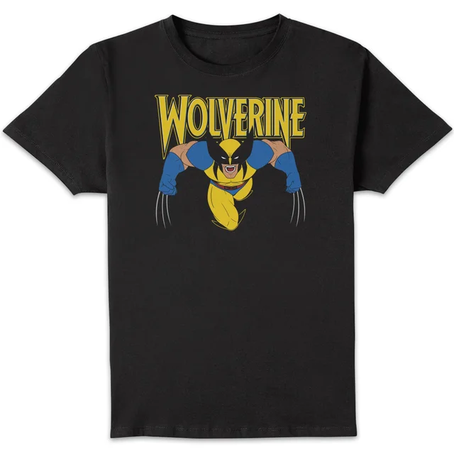 X-Men Wolverine Attack Drk T-Shirt Black